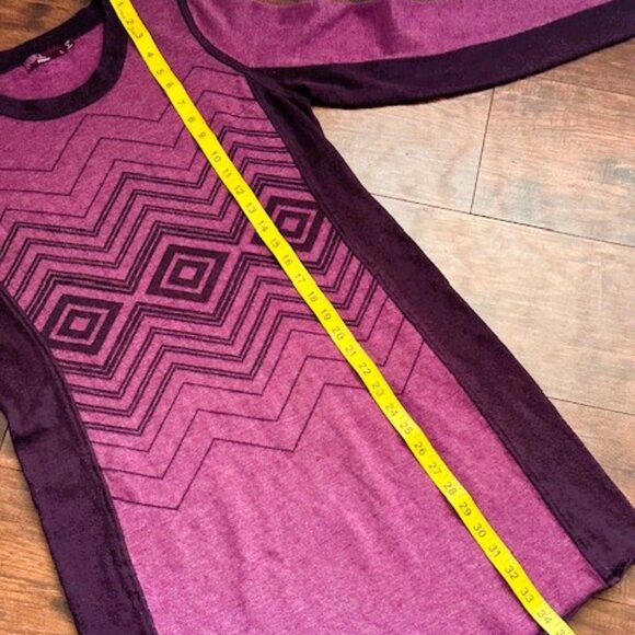 Prana Organic Sweater Dress ✨ Magenta/Purple Boho Athleisure Size - Picture 10 of 11